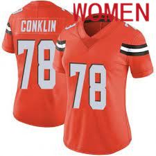 Women Cleveland Browns #78 Jack Conklin Nike Orange Player Game NFL Jerseys